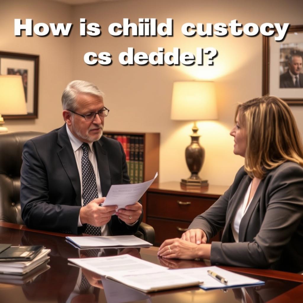 How is child custody decided in Alexandria